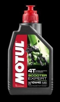 Олія для 4-х тактних двигунів Technosynthese 831701/SCOOTER EXPERT 4T SAE 10W40 MB (1L)/105935 MOTUL 831701 / 105935 (фото 1)