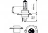 Лампа розжарювання H4 X-tremeVision Pro150 +150 12V 60/55W P43t-38 (комплект) (вир-во) PHILIPS 12342XVPS2 (фото 3)