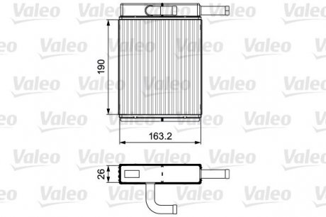 Радиатор обігрівача Valeo 811558 (фото 1)