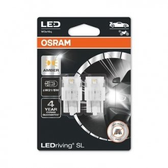 Лампа светодиодная LED W21/5W 12V 3W W3X16Q LEDriving SL (blister 2шт) желтая OSRAM 7515DYP-02b (фото 1)