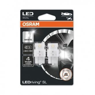 Лампа світлодіодна LED W21/5W 12V 3W W3X16Q LEDriving SL (blister 2шт) (вир-во) OSRAM 7515DWP-02b (фото 1)