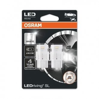 Лампа светодиодная LED W21W 3W 12V W3X16D LEDriving SL (blister 2шт) OSRAM 7505DWP-02b (фото 1)