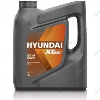 Масло трансмисс. 80W-90 HYUNDAI GL-5, 4л, синт XTeer 1041422 (фото 1)