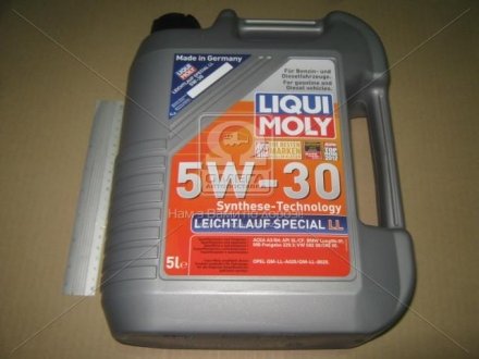 Моторна олива SAE 5W-30 SPECIAL TEC LL (API SL/CF, ACEA A3-04/B4-04) 5л LIQUI MOLY 8055 (фото 1)