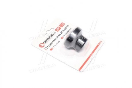 Разветвитель воздуха 1/4" на 2 выхода, V-образный, 10bar Intertool PT-1850 (фото 1)