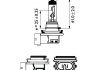 Лампа розжарювання H8 WhiteVision ultra 12V 35W PGJ19-1 (+60) (3800K) 1шт. blister (вир-во) PHILIPS 12360WVUB1 (фото 3)