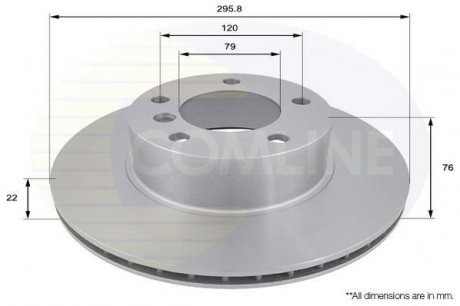 - Диск гальмівний вентилируемый з покриттям Comline ADC1705V (фото 1)