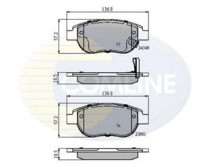 - Гальмівні колодки до дисків Comline CBP31038 (фото 1)