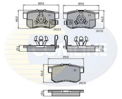 - Гальмівні колодки до дисків Comline CBP31736 (фото 1)