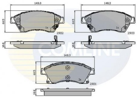 - Гальмівні колодки до дисків Comline CBP32038 (фото 1)