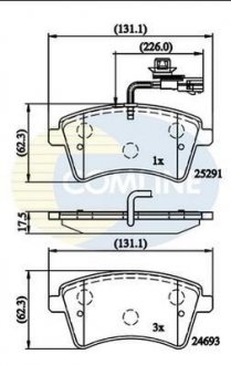 - Гальмівні колодки до дисків Comline CBP11707 (фото 1)