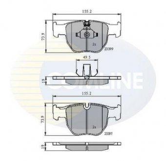 - Гальмівні колодки до дисків Comline CBP01157 (фото 1)