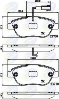 - Гальмівні колодки до дисків Comline CBP12140 (фото 1)