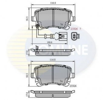 - Гальмівні колодки до дисків Comline CBP11313 (фото 1)