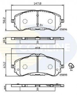 - Гальмівні колодки до дисків Comline CBP32232 (фото 1)