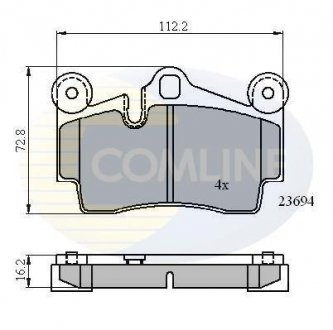 - Гальмівні колодки до дисків Comline CBP01316 (фото 1)