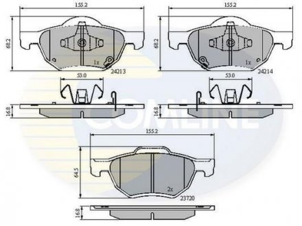 - Гальмівні колодки до дисків Comline CBP31195 (фото 1)