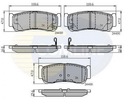 - Гальмівні колодки до дисків Comline CBP31714 (фото 1)