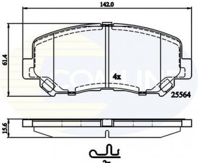 - Гальмівні колодки до дисків Comline CBP32252 (фото 1)