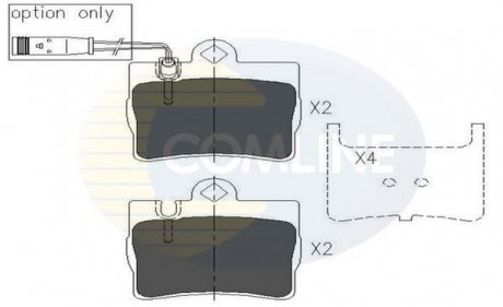 - Гальмівні колодки до дисків Comline CBP01143 (фото 1)