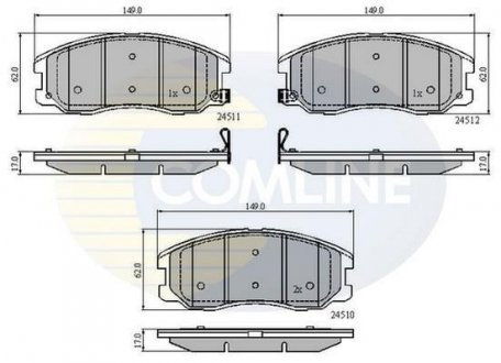 - Гальмівні колодки до дисків Comline CBP31582 (фото 1)