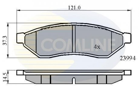 - Гальмівні колодки до дисків Comline CBP01190 (фото 1)
