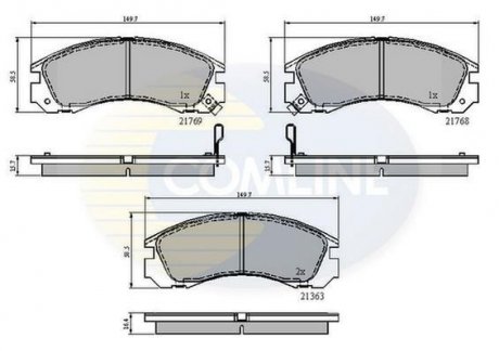 - Гальмівні колодки до дисків Comline CBP3234 (фото 1)