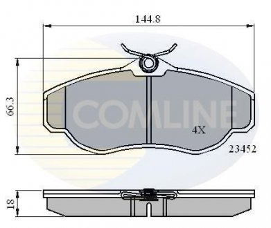 - Гальмівні колодки до дисків Comline CBP0162 (фото 1)