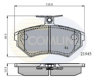 - Гальмівні колодки до дисків Comline CBP0736 (фото 1)