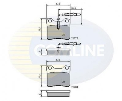 - Гальмівні колодки до дисків Comline CBP1455 (фото 1)