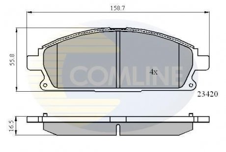 - Гальмівні колодки до дисків Comline CBP0591 (фото 1)