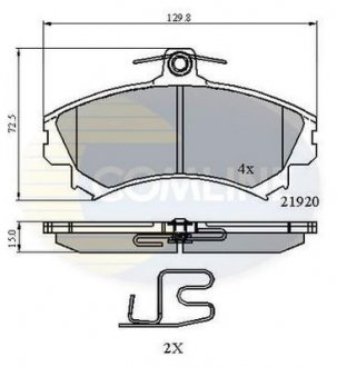 - Гальмівні колодки до дисків Comline CBP3462 (фото 1)