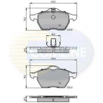 - Гальмівні колодки до дисків Comline CBP0749 (фото 1)