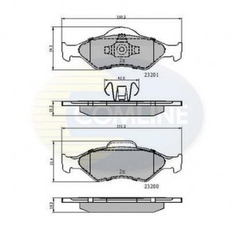 - Гальмівні колодки до дисків Comline CBP0899 (фото 1)