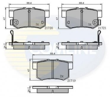 - Гальмівні колодки до дисків Comline CBP3445 (фото 1)
