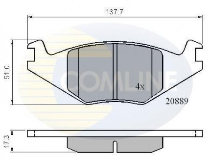 - Гальмівні колодки до дисків Comline CBP0136 (фото 1)