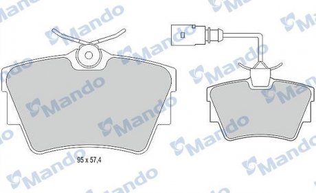 Тормозные колодки дисковые передние MANDO MBF015023 (фото 1)