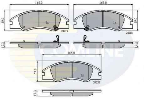 - Гальмівні колодки до дисків Comline CBP31321 (фото 1)