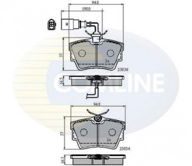 - Гальмівні колодки до дисків Comline CBP1874 (фото 1)