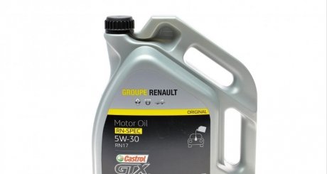 Олива моторна 5w30 4л. Castrol GTX RN 17 4X5L RENAULT 7711658105 (фото 1)