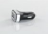 Автомобільний зарядний пристрій 2USB (12 / 24V - 5V 2,4A), LED Display, чорне <> Dk-Дорожная Карта DK-CT04B (фото 1)