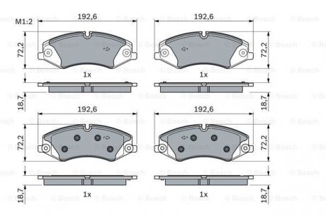 Гальмівні колодки дискові BOSCH 0 986 494 980 (фото 1)