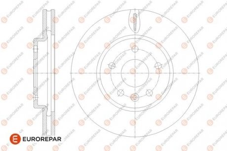 ДИСКИ ГАЛЬМІВНІ 1шт в уп. Eurorepar 1676008380 (фото 1)