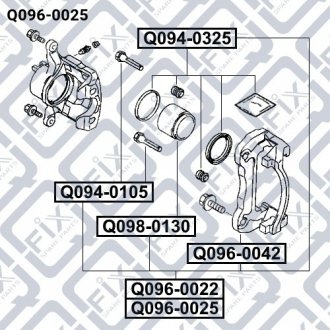 Супорт гальмівний передній лівий Q-FIX Q096-0025 (фото 1)