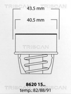 Термостат системы охлаждения TRISCAN 86201591 (фото 1)