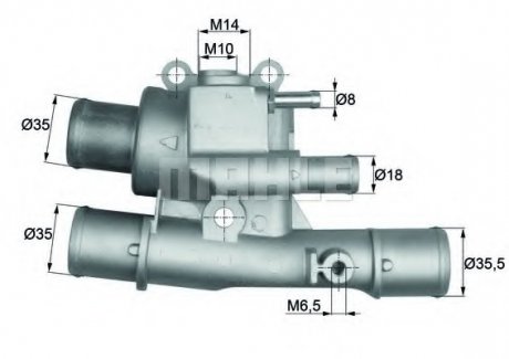 Термостат системи охолодження MAHLE TI 124 88 (фото 1)