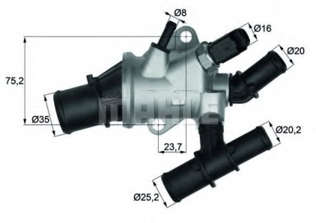 Термостат системи охолодження MAHLE TI 162 88 (фото 1)