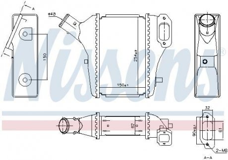 Интеркулер HONDA CR-V (RM) (12-) 2.2 i D-TEC NISSENS 961421 (фото 1)