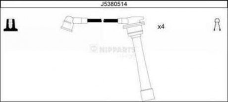 Комплект высоковольтных проводов NIPPARTS J5380514 (фото 1)