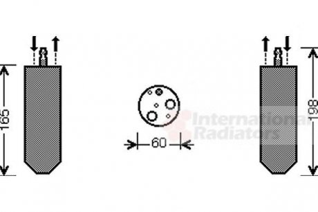 Осушитель радиатора MEGANE2/SCENIC ALL 99- Van Wezel 4300D364 (фото 1)